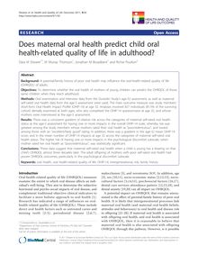 Does maternal oral health predict child oral health-related quality of life in adulthood?