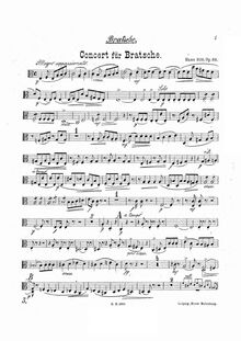 Partition altos, Concerto A-moll für Bratsche und Orchester, Op.68