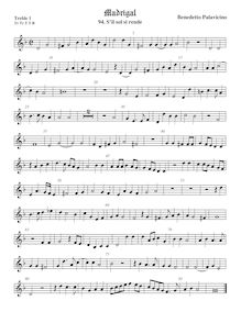 Partition viole de gambe aigue 1, Madrigali a 5 voci, Libro 3, Pallavicino, Benedetto par Benedetto Pallavicino