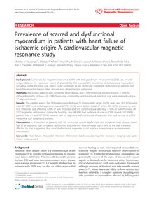 Prevalence of scarred and dysfunctional myocardium in patients with heart failure of ischaemic origin: A cardiovascular magnetic resonance study