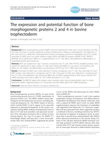 The expression and potential function of bone morphogenetic proteins 2 and 4 in bovine trophectoderm