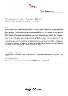 L Organisation Todt en France (1940-1944) - article ; n°3 ; vol.11, pg 535-550