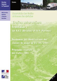 Observatoire des trafics au travers des Pyrénées - Données 1995 à 2001. : 2001_2