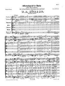 Partition complète, Alma Dei creatoris, F major, Mozart, Wolfgang Amadeus