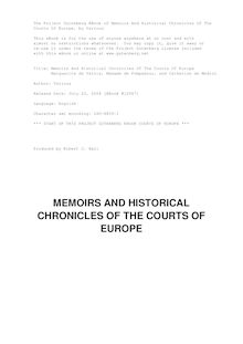 Memoirs and Historical Chronicles of the Courts of Europe - Marguerite de Valois, Madame de Pompadour, and Catherine de Medici