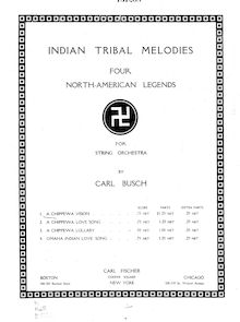Partition , A Chippewa Vision, Indian Tribal Melodies, Four North American Legends for String Orchestra