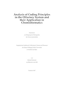 Analysis of coding principles in the olfactory system and their application in cheminformatics [Elektronische Ressource] / von Michael Schmuker