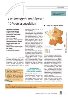 Les immigrés en Alsace : 10 % de la population