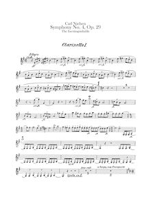 Partition clarinette 1, 2, 3 (en B♭), Symphony No.4, Op.29 Det Uudslukkelige