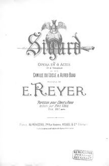 Partition Preliminaries - Act I, Sigurd, Opéra en quatre actes et neuf tableaux