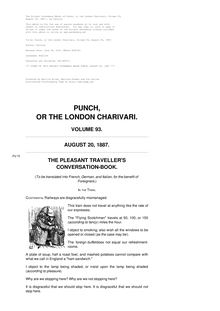 Punch, or the London Charivari, Volume 93, August 20, 1887.