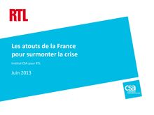 Sondage CSA : Les atouts de la France pour surmonter la crise (juin 2013)