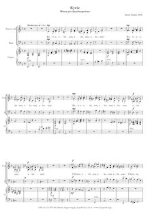 Partition Kyrie, Missa pro Quadragesima, D♭ minor / major, Rieth, József