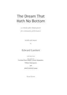 Partition complète, pour Dream That Hath No Bottom, Lambert, Edward