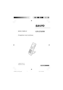 Notice Enregistreur vocal numérique Sanyo  ICR-S700RM