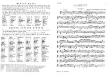 Partition parties complètes, corde quatuor, Op.42 No.3, G major
