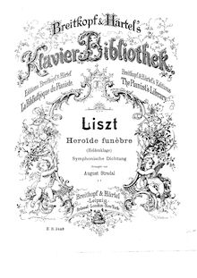 Partition complète, Héroïde funèbre, Symphonic Poem No.8, Liszt, Franz par Franz Liszt