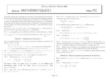 Mathématiques 1 2002 Classe Prepa PC Concours Centrale-Supélec