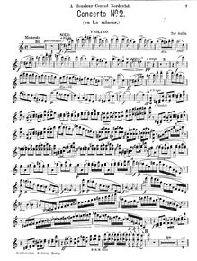 Partition de violon, violon Concerto No.2, Op.11, A minor par Tor Aulin