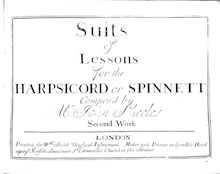 Partition complète,  pour clavecin, Harpsichord Suites, Sheeles, John par John Sheeles