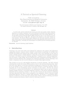 A Tutorial on Spectral Clustering