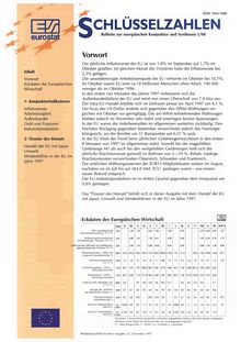 Schlüsselzahlen. Bulletin zur europäischen Konjunktur und Synthesen 1/98