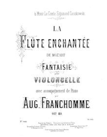Partition complète et , partie, Fantaisie sur  La flûte enchantée  de Mozart, Op.40