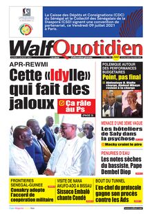 Walf Quotidien n°8783 du Lundi 05 juillet 2021