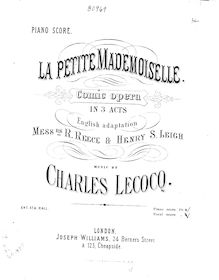 Partition complète, La petite mademoiselle, Opéra-comique en trois actes
