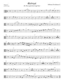 Partition ténor viole de gambe 2, alto clef, Madrigali a 5 voci, Libro 2 par Alfonso Ferrabosco Sr.