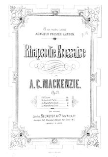 Partition complète, Rhapsodie ecossaise, Op.21, Mackenzie, Alexander Campbell