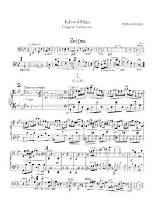Partition violoncelles, Variations on an Original Theme, Op.36, Enigma Variations