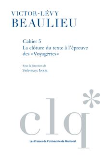 LES Cahiers victor levy beaulieu cahier 5
