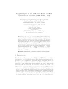 Cryptanalysis of the Round Hash and Full Compression Function of SHAvite