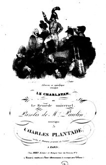 Partition complète, Le Charlatan, B♭ major, Plantade, Charles Henri
