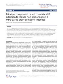 Principal component based covariate shift adaption to reduce non-stationarity in a MEG-based brain-computer interface