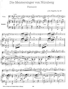 Partition de piano et partition de violon, Fantaisie sur des motifs de l opéra  Die Meistersinger von Nürnberg , op.137