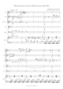 Partition de piano, Piano Sonata No.4, E♭ major, Mozart, Wolfgang Amadeus