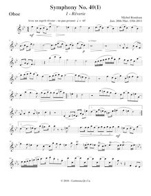 Partition hautbois, Symphony No.40, Rondeau, Michel