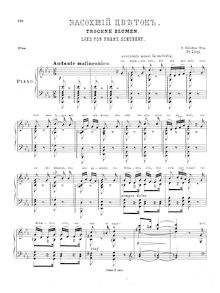 Partition , Trockne Blumen (S.563/4), 6 Melodien von Franz Schubert