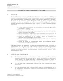 section 16 audit committee charter new