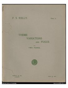 Partition complète, Theme, Variations et Fugue, Theme, Variations and Fugue for 2 Pianos