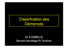 Dr A GABELLE Service neurologie Pr Touchon