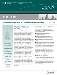 Government-wide audit of executive (EX) appointments