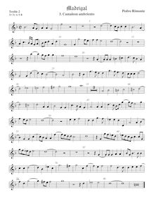 Partition viole de gambe aigue 2, madrigaux, Rimonte, Pedro par Pedro Rimonte
