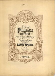 Partition couverture couleur, Grand polonaise, Op.40, Grand polonaise, pour violon avec accompagnement d orchestre ou de piano