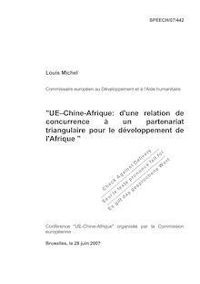 "UEChine-Afrique: d une relation de concurrence à un partenariat ...