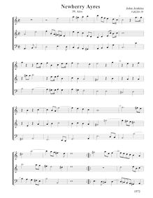 Partition 3, Aire - partition complète, Newberry Aires pour 3 violes de gambe par John Jenkins