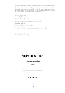 "Run To Seed" - 1891