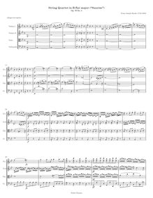 Partition , quatuor en B♭ major  Sunrise , Hob.III:78, corde quatuors, Op.76 par Joseph Haydn